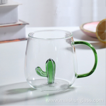 Transparent glass three-dimensional creative handmade mug